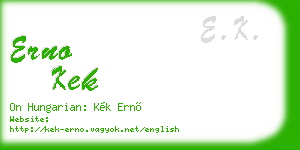 erno kek business card